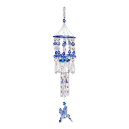 BLUE HUMMINGBIRD WIND CHIMES